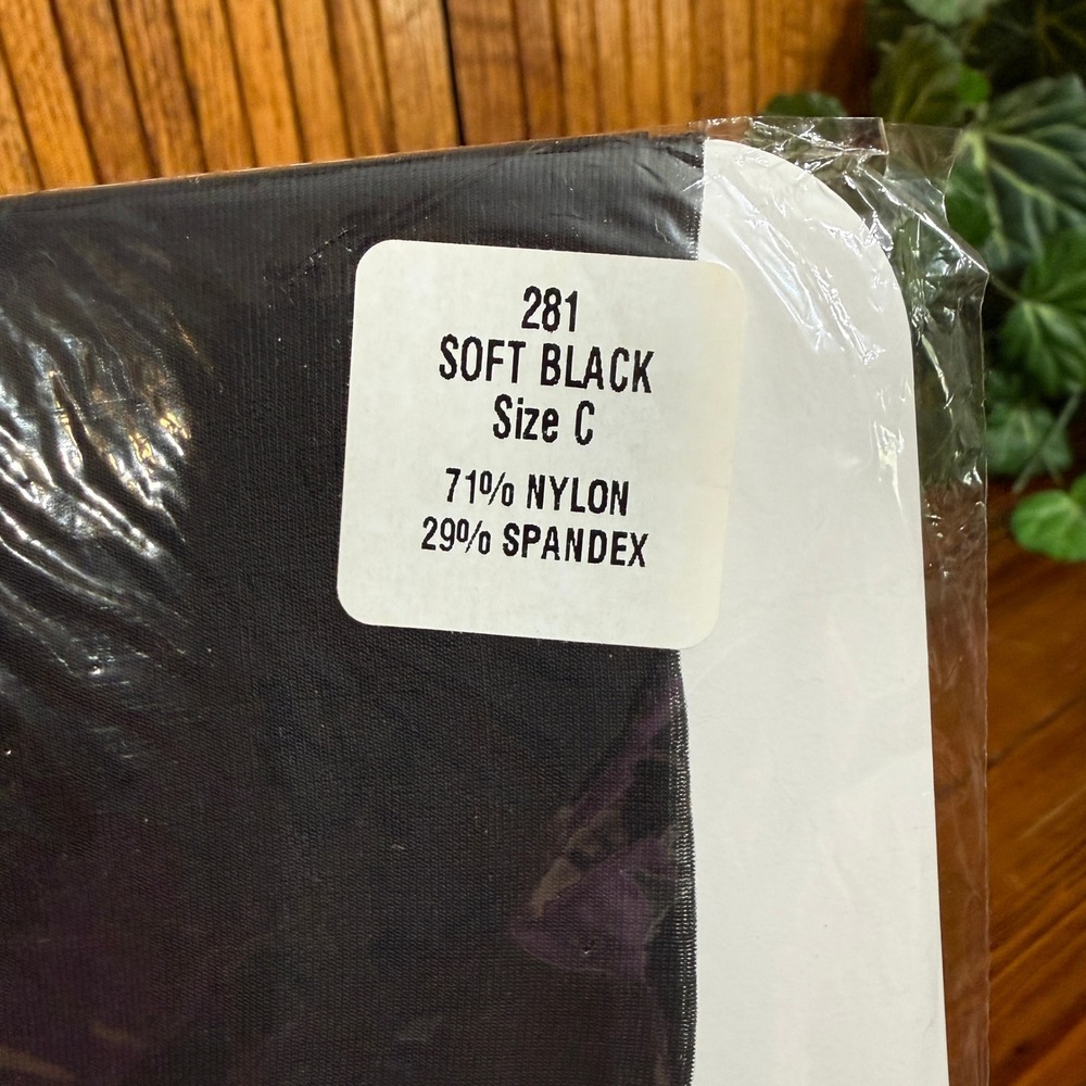 Unbranded Tights Women Size C Soft Black New 281 Nylon Spandex Opaque Hosiery